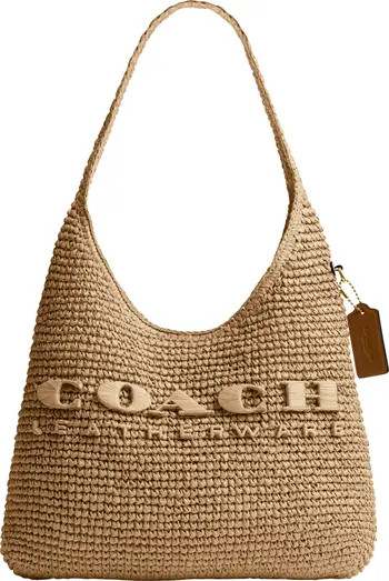 COACH Brooklyn 28 Straw Shoulder Bag | Nordstrom | Nordstrom