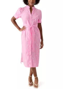 Crown & Ivy™ Women's Short Sleeve Button Up Shirt Dress | Belk