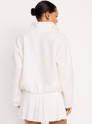 Loose Sherpa Quarter-Zip Pullover | Old Navy (CA)