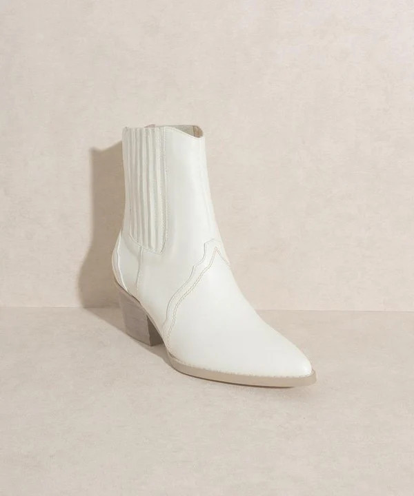 DAWN-PENELED WESTERN BOOTIES WHITE / 7.5 | Casual Chic Boutique