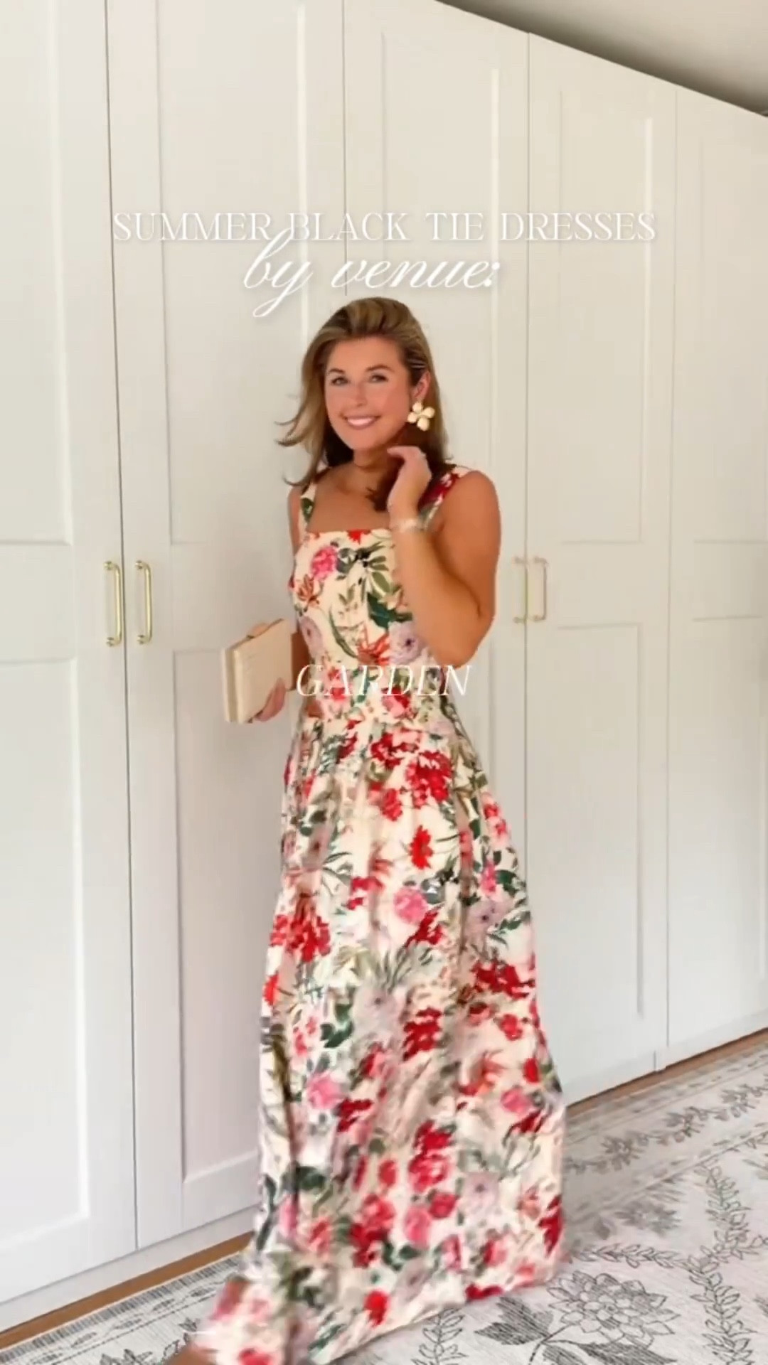 Summer black tie dresses by venue!
SIZING:
Dress 1: wearing a 2, runs big 
Dress 2: wearing an XS, TTS
Dress 3: wearing a S, runs small
Dress 4: wearing a S, TTS - stretchy
Dress 5: wearing a S, runs small, size up!

Black tie dresses // summer black tie 