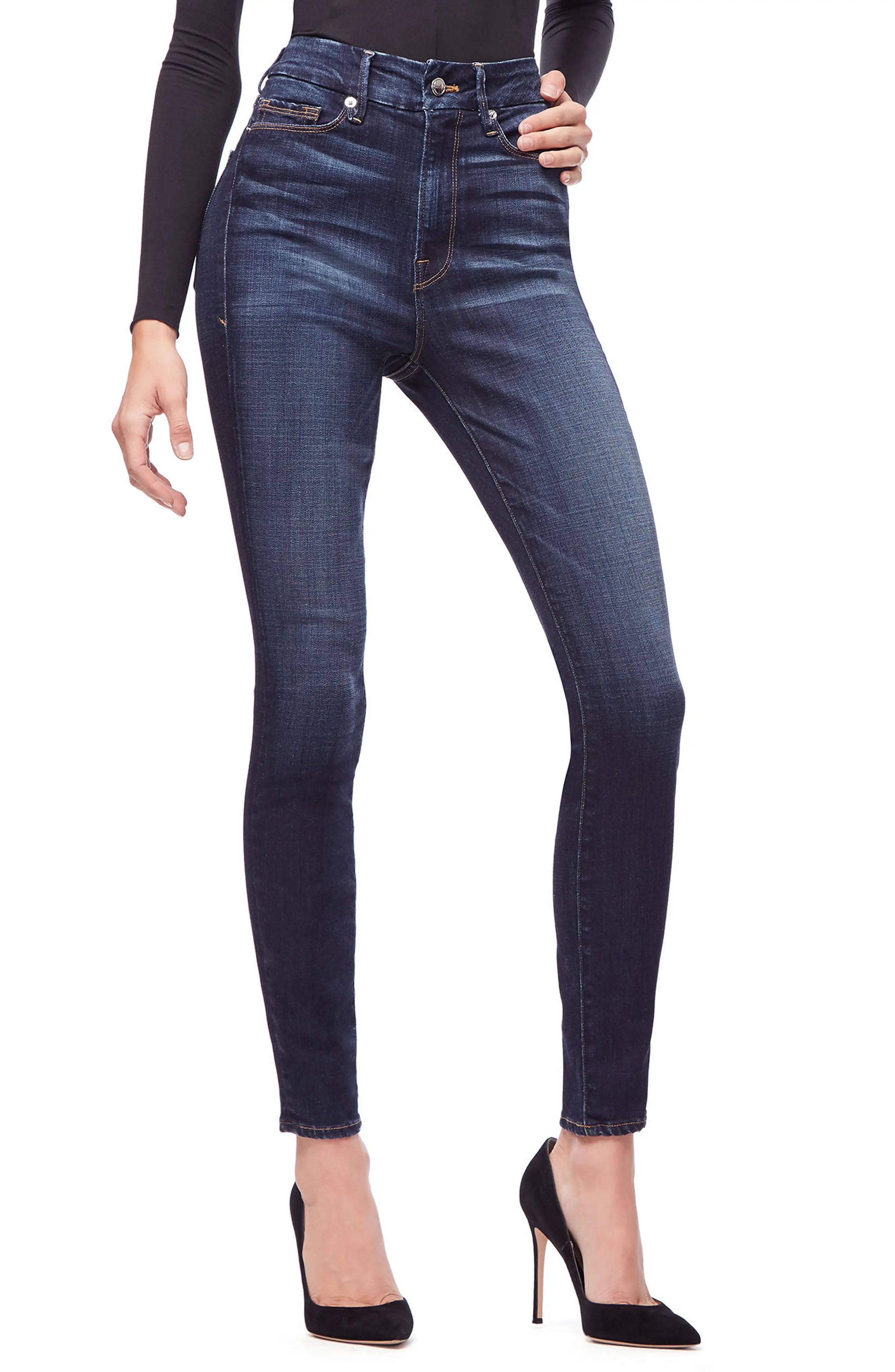 Good American Good Legs High Waist Skinny Jeans (Blue 183) (Regular & Plus Size) | Nordstrom
