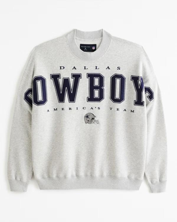 Men's Dallas Cowboys Graphic Crew Sweatshirt | Men's Tops | Abercrombie.com | Abercrombie & Fitch (US)