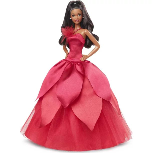 Barbie Signature 2022 Holiday Doll with Dark Brown Hair, Collectible Series - Walmart.com | Walmart (US)