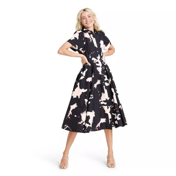 Short Sleeve Shirtdress - ALEXIS for Target Black | Target