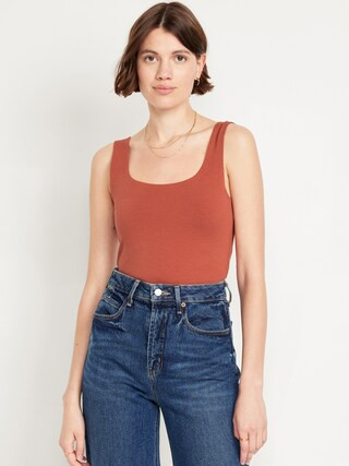 Double-Layer Scoop-Neck Tank Top | Old Navy (US)