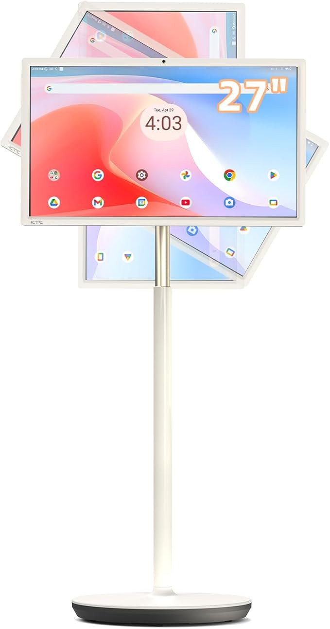 KTC MegPad 27 Inch Portable Screen TV - 1080P Touch Screen Monitor on Wheels with 8MP Camera, Com... | Amazon (US)