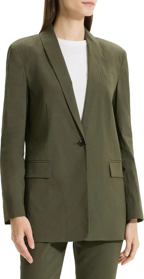 Good Shawl Collar Linen Blend Blazer | Nordstrom
