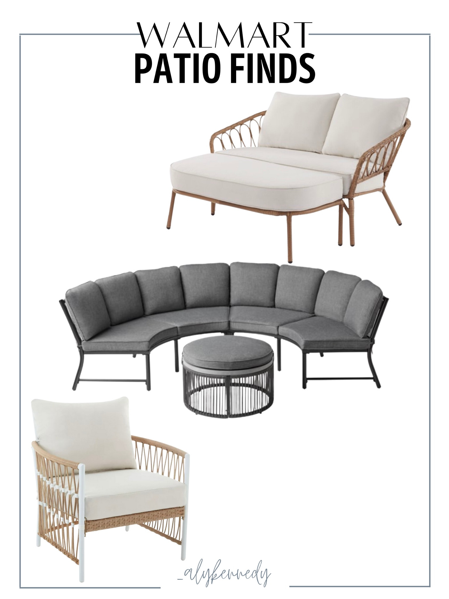 Walmart patio finds, patio set, conversation set, chair, lounger, daybed, wicker, outdoor living

#LTKstyletip #LTKSeasonal #LTKhome