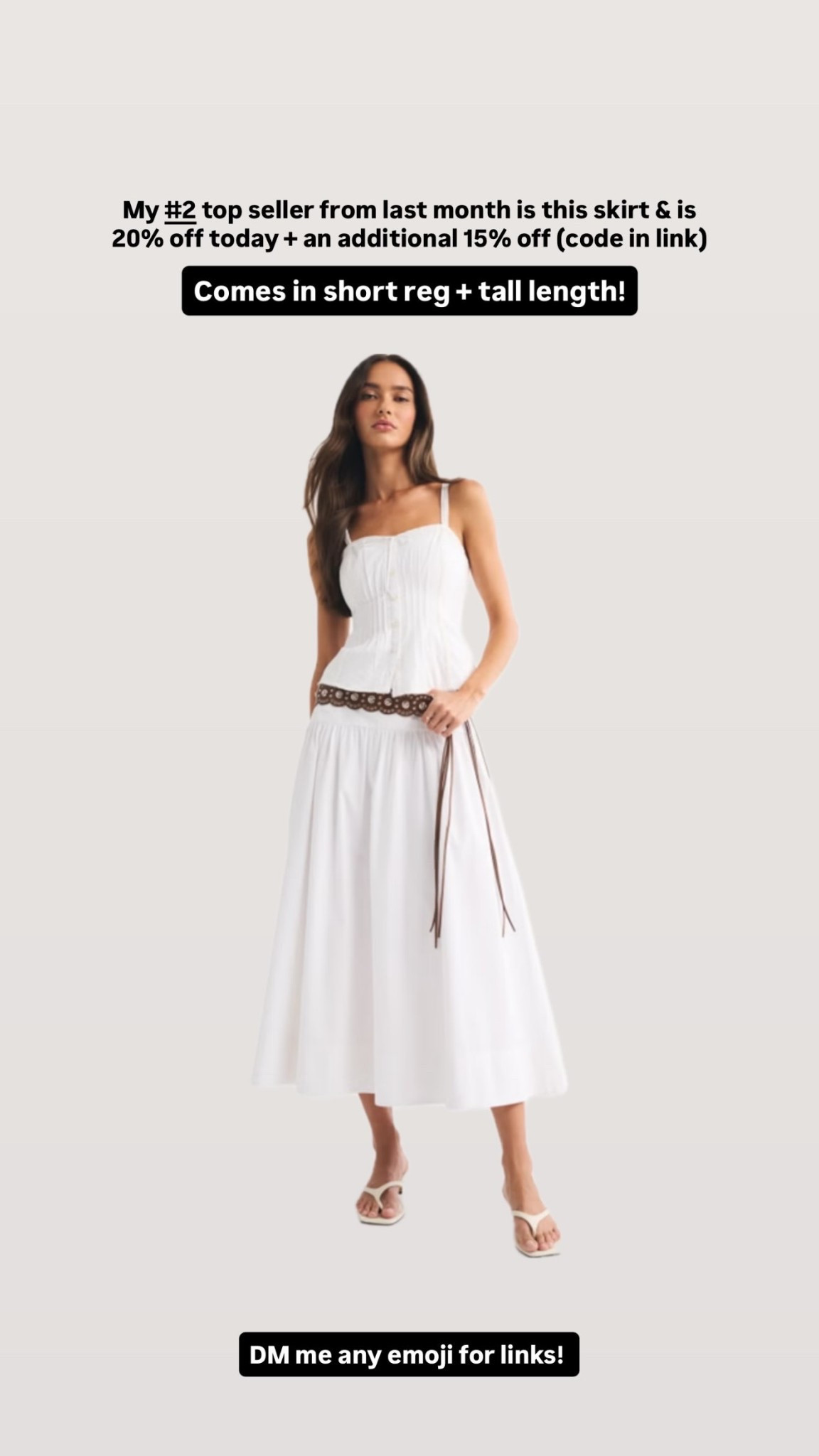 Comes in short reg + tall length!  My #2 top seller from last month is this skirt & is 20% off today + an additional 15% + with code: DENIMAF