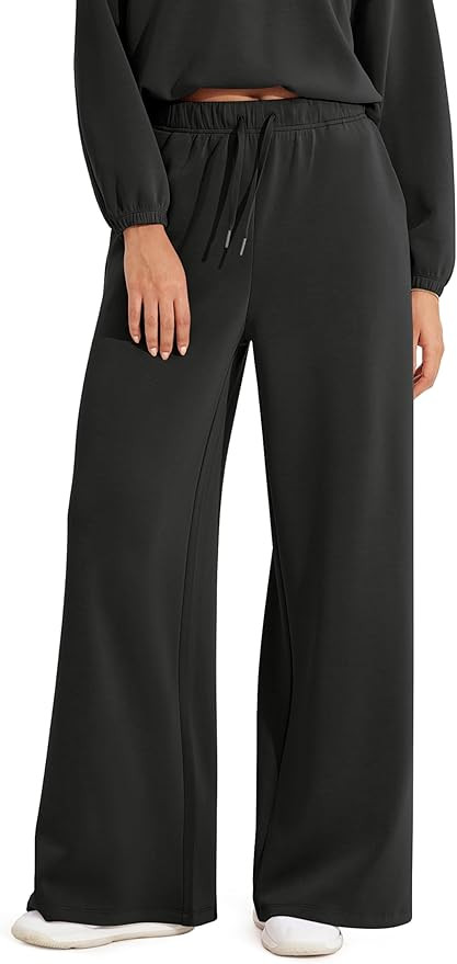 ODODOS Women's Modal Soft Extra Wide Leg Pants with Pockets Drawstring High Waist Pull-On Casual ... | Amazon (US)