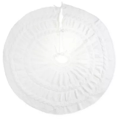 Bee & Willow™ Home Chenille Cable Knit Tree Skirt in Coconut Milk | Bed Bath & Beyond