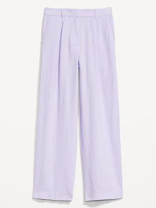 Extra High-Waisted Linen-Blend Wide-Leg Taylor Pants | Old Navy (CA)