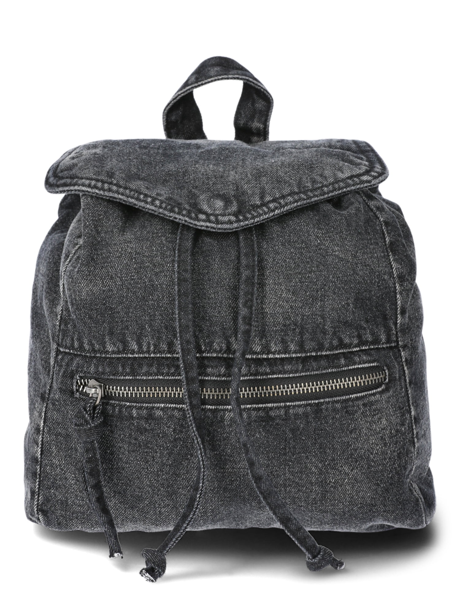 No Boundaries Casual Mini Backpack, Black Denim, Women's | Walmart (US)