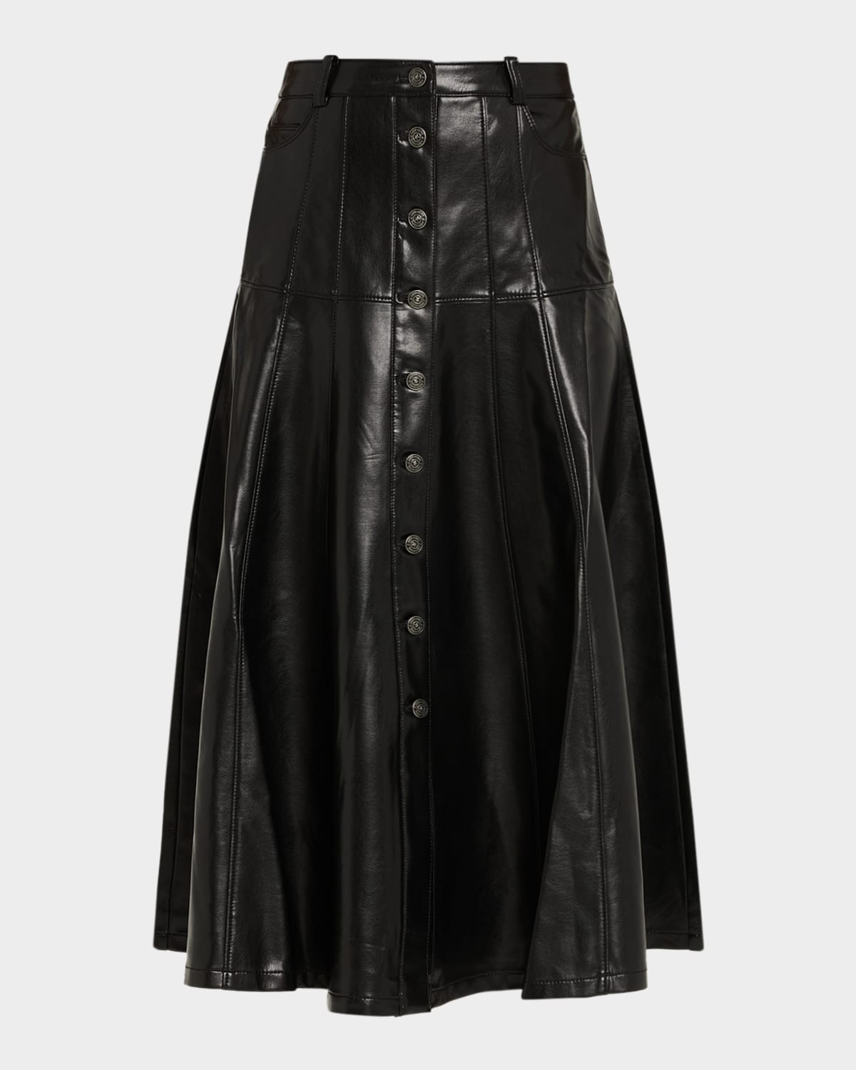 Veena Vegan Leather Midi Skirt | Neiman Marcus