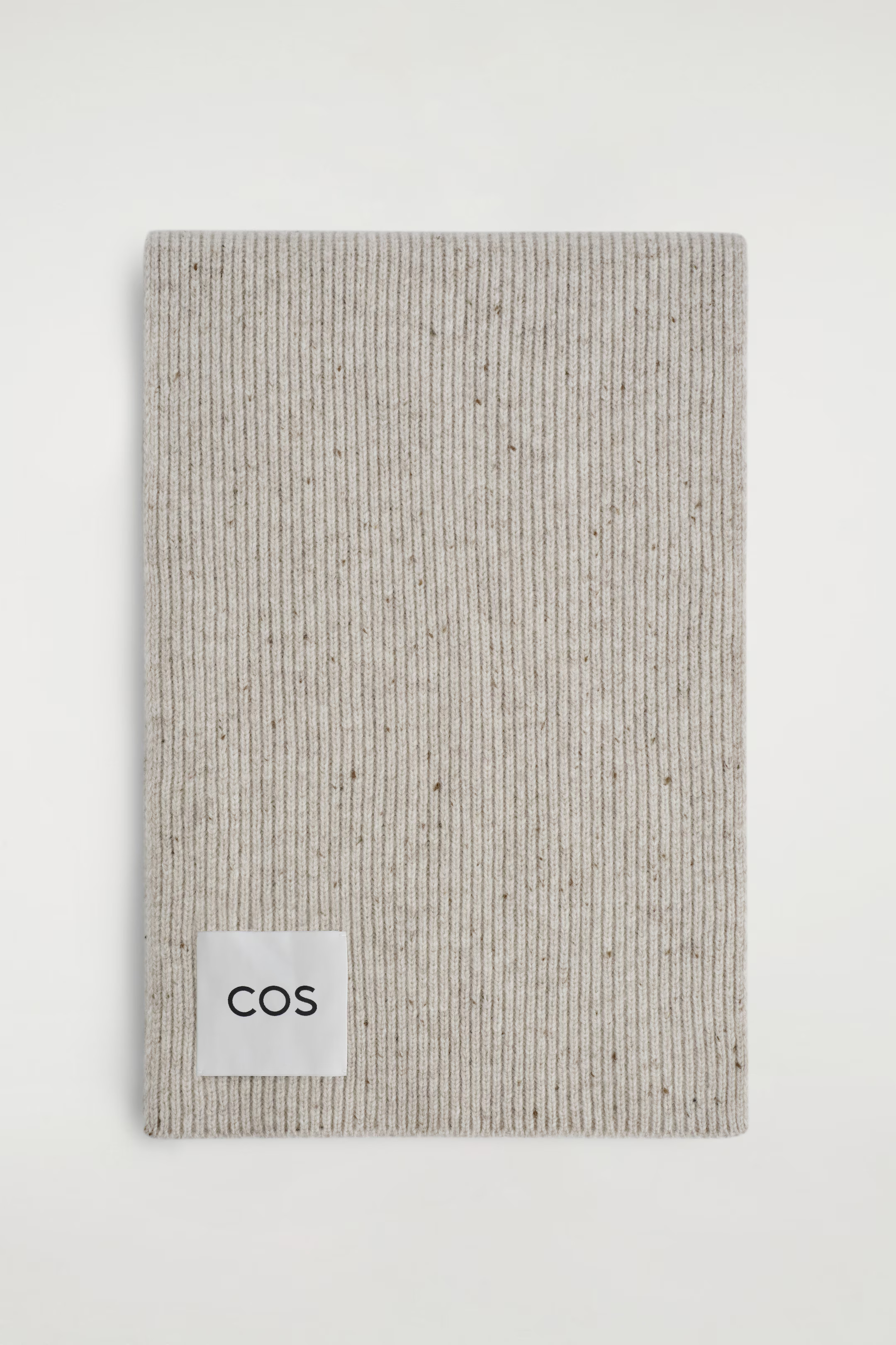 RIBBED WOOL-CASHMERE SCARF - OATMEAL MÉLANGE | COS GB | COS UK
