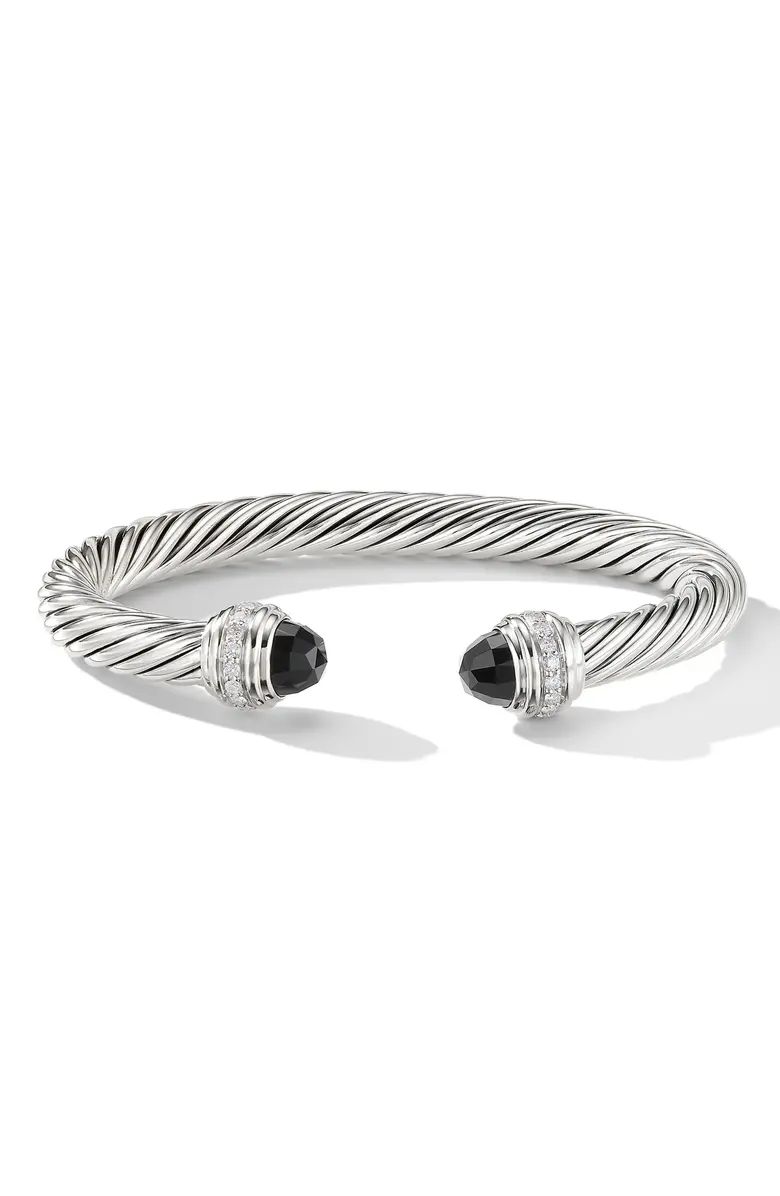 Cable Classics Bracelet with Semiprecious Stones & Diamonds, 7mm | Nordstrom