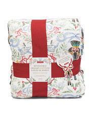 Cotton Gauze And Plush Swan Nutcracker Blanket | Bed & Bath | Marshalls | Marshalls