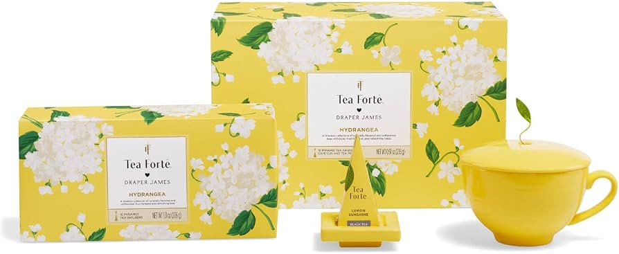Tea Forte Caf\u00e9 Cup Tea Gift Set, Hydrangea, 10 Pyramid Infusers | Amazon (US)