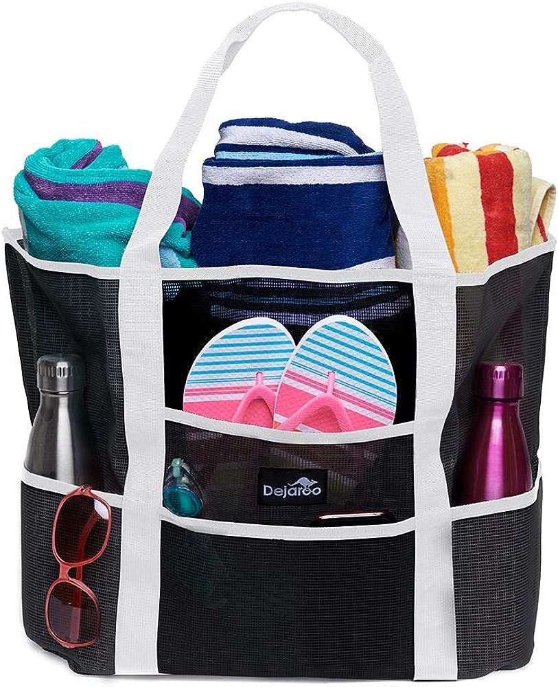 Dejaroo Mesh Beach Bag – Toy Tote Bag – Large Lightweight Market, Grocery & Picnic Tote with ... | Amazon (US)