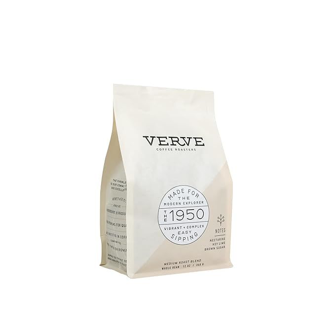 Verve Coffee Roasters Whole Bean Coffee 1950 Blend | Medium Roast, Brewed or Espresso | Ethiopian... | Amazon (US)