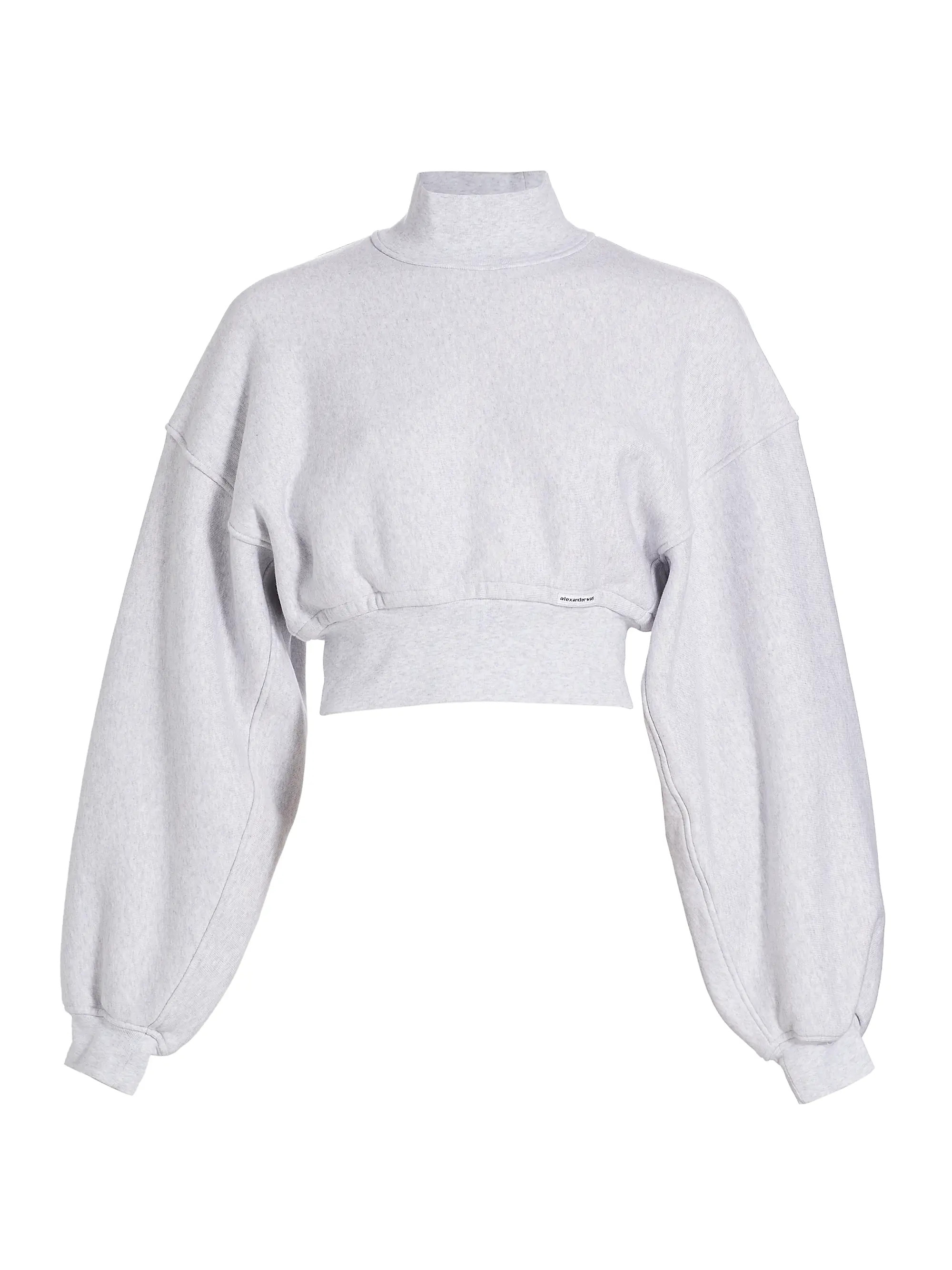 Turtleneck Cropped Sweatshirt | Saks Fifth Avenue