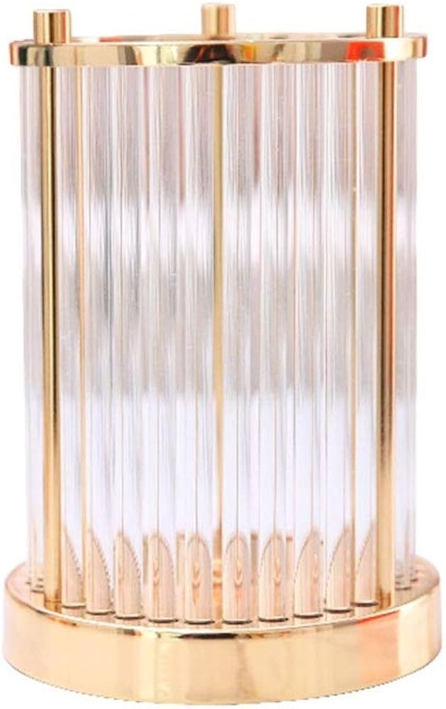 Vase for Decor Crystal Glass Vase Alloy Frame Simple Home Dining Table Office Desktop Decoration ... | Amazon (US)