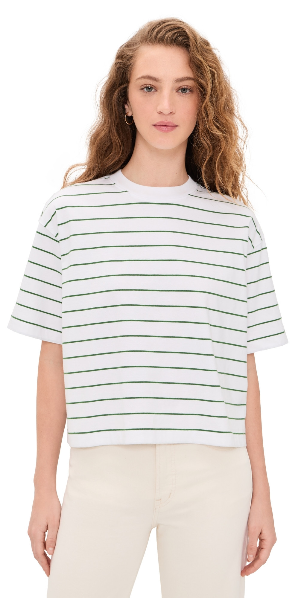 Madewell The Boxy Crop Tee French Stripe Knits XXS | Shopbop