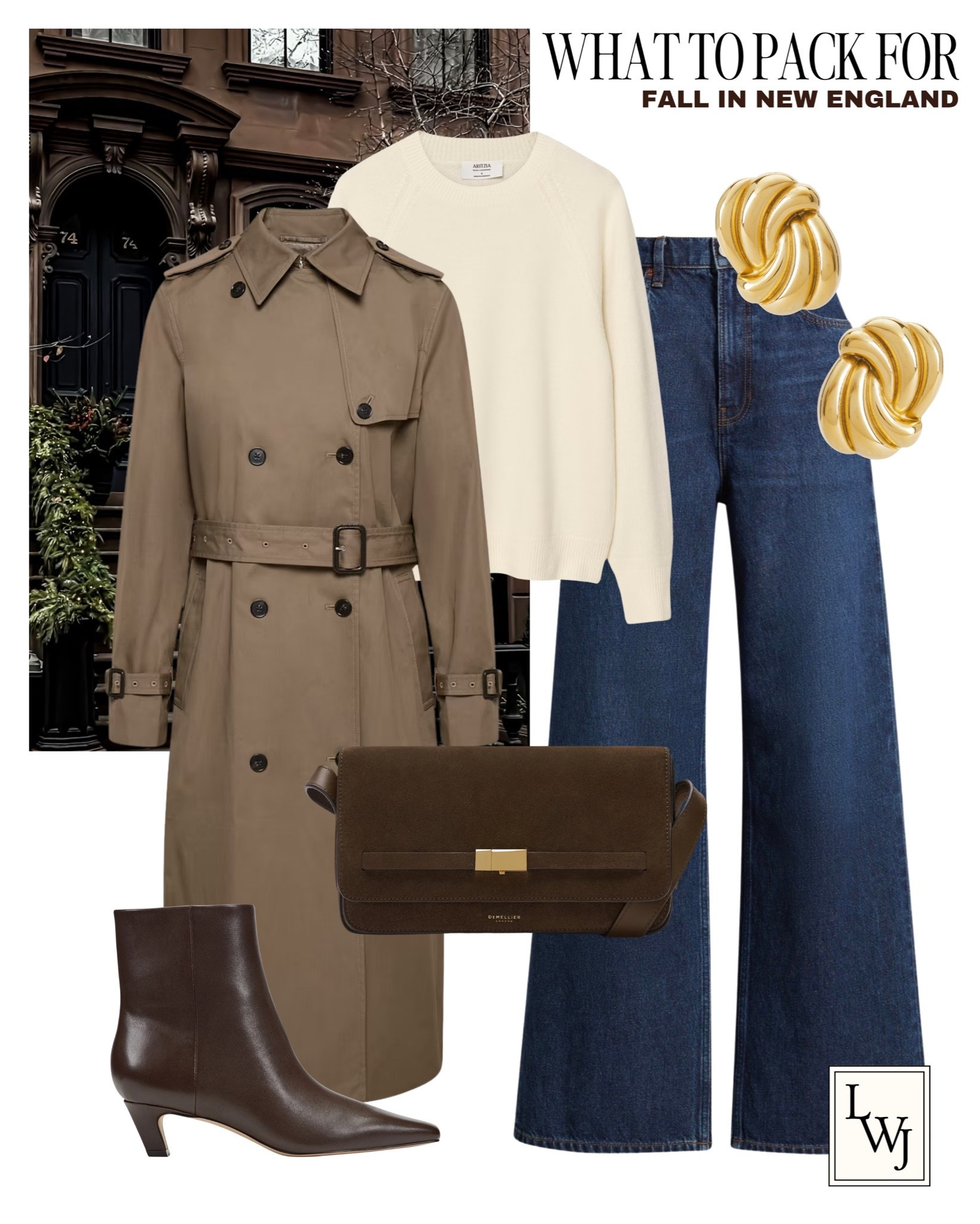 Fall New England outfit inspo 

Fall style / elevated style / autumn outfit / style over 30 / trench coat / cream cashmere sweater aritzia / dark blue wide leg jeans / Marc fisher booties / Demellier purse

#LTKootd #LTKTravel