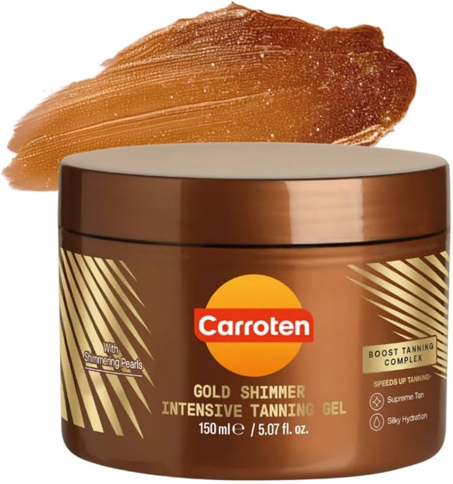 Carroten Gold Shimmer Intensive Tanning Gel | Browning Tan Accelerator | Non-Greasy, Water-Resist... | Amazon (US)