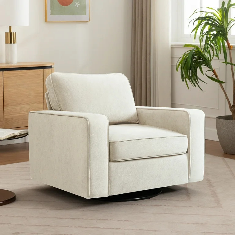 COOLHUT 360° Swivel Accent Chair Set of 2, 36.2" Wide Accent Chair Armchair, Comfy Upholstered S... | Walmart (US)