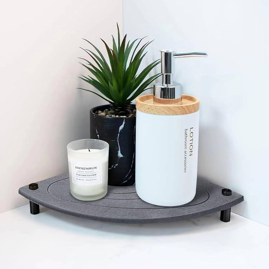 Stone Drying Tray, Diatomite Instant Dry Sink Organizer for Bathroom Kitchen Counter, Water Absor... | Amazon (US)