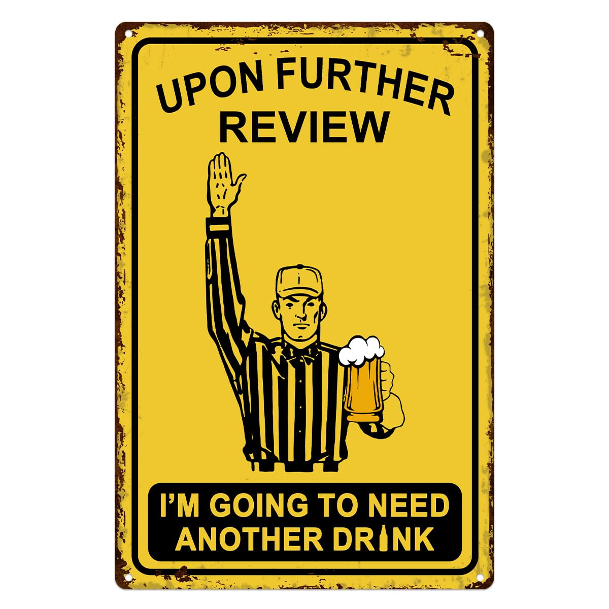 ALKB Bar Accessories for Home Man Cave 8X12 Inch - Football Decor Vintage Bar Sign - Upon Further... | Amazon (US)