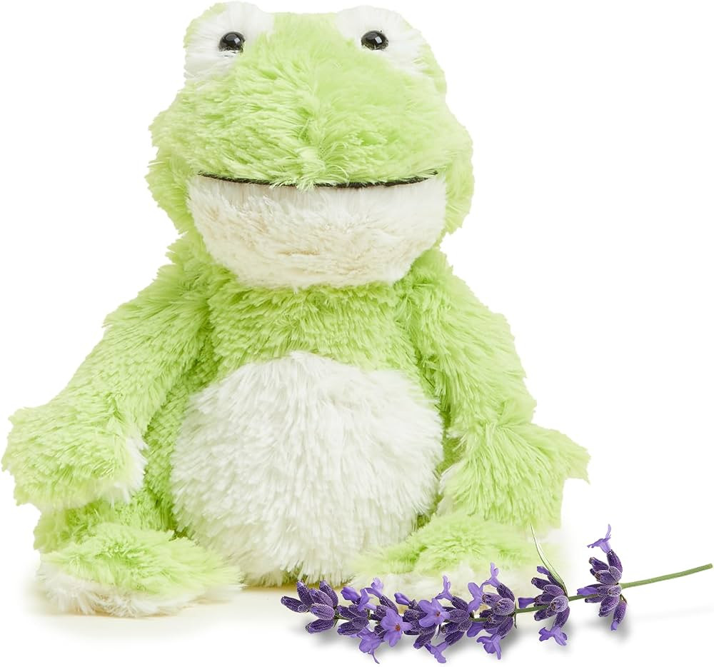 warmies Microwavable & Weighted Stuffed Animals, Frog - Heated Stuffed Animal Plushie for Warmth ... | Amazon (US)
