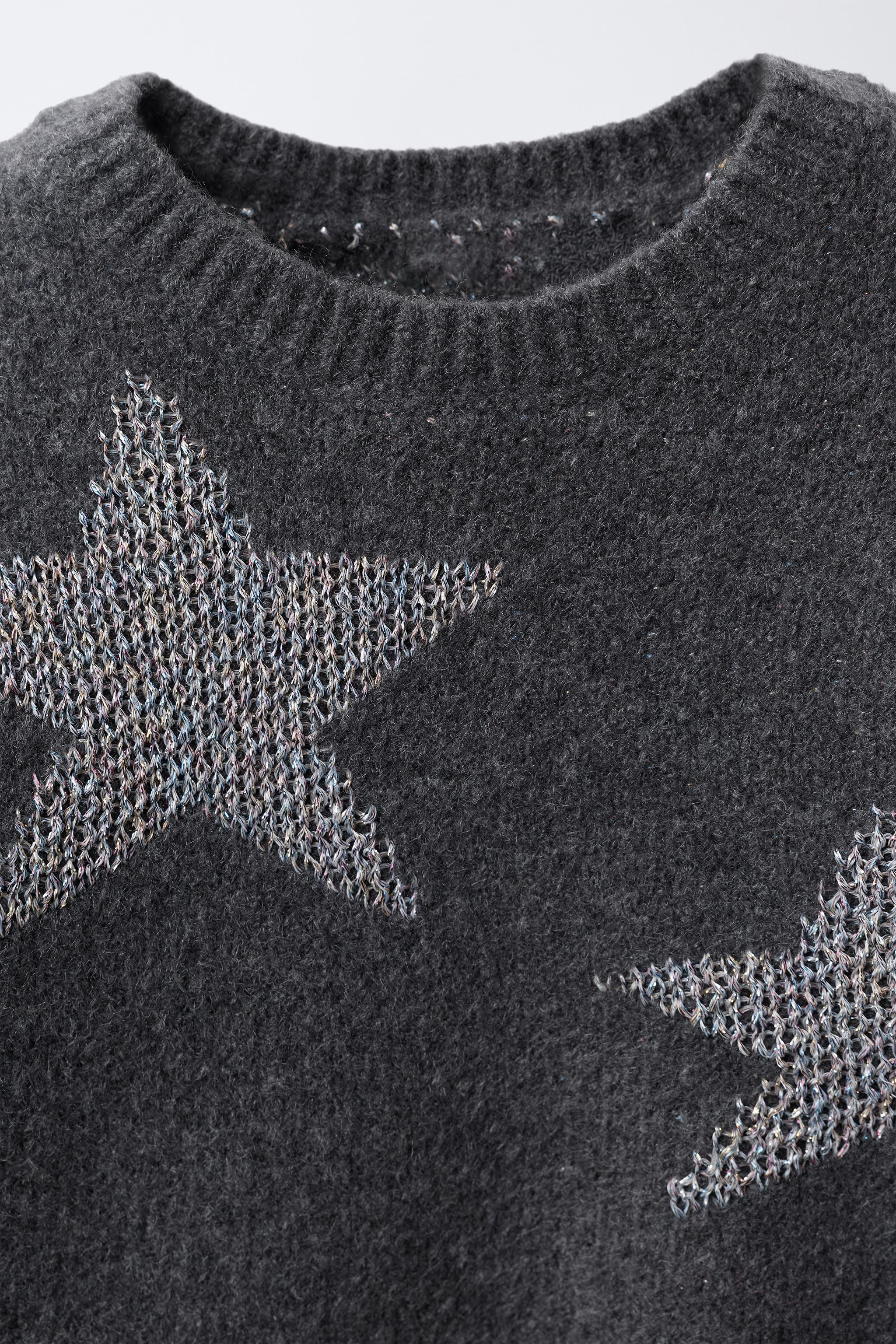 SPARKLY STAR KNIT SWEATER | Zara UK