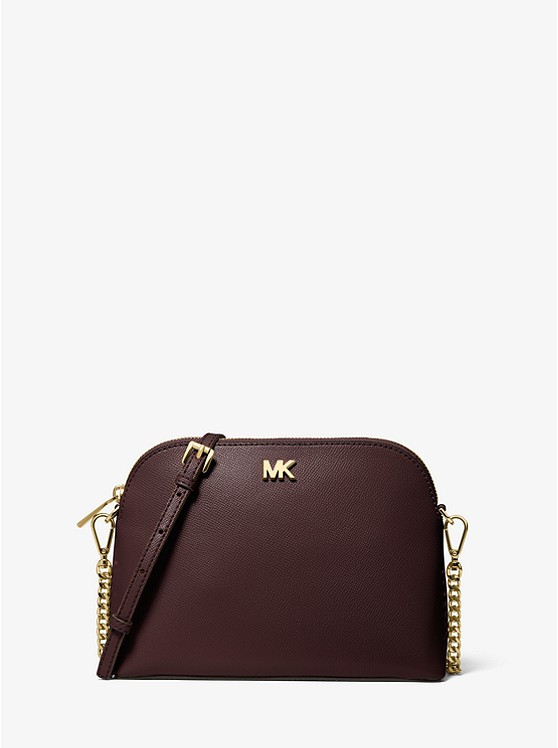 Large Crossgrain Leather Dome Crossbody Bag | Michael Kors US
