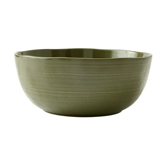 Better Homes & Gardens Artisan 18 oz Round Green Stoneware Serving Bowl | Walmart (US)