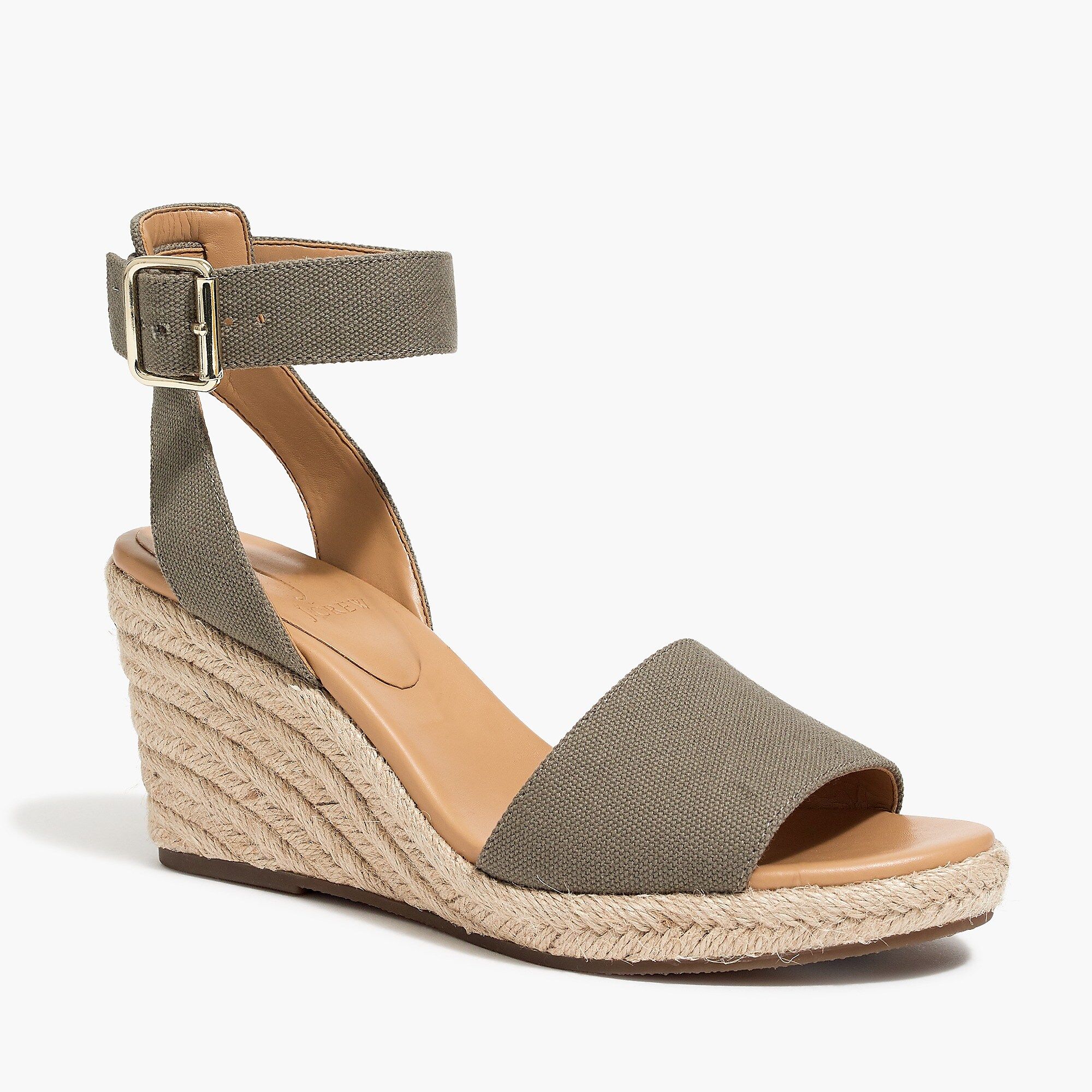 Strappy canvas espadrille wedges | J.Crew Factory
