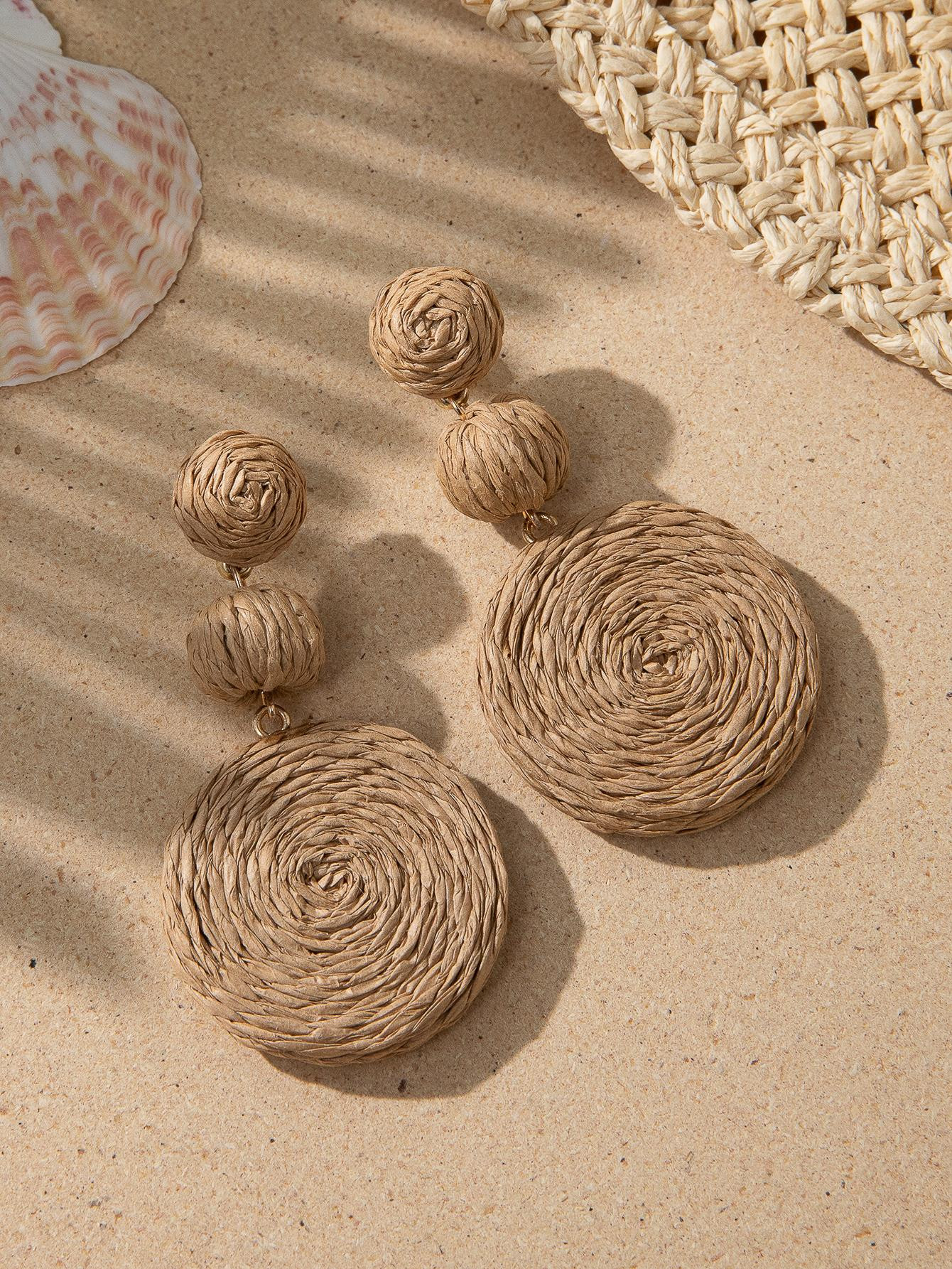 TrendsRound Drop Earrings | SHEIN