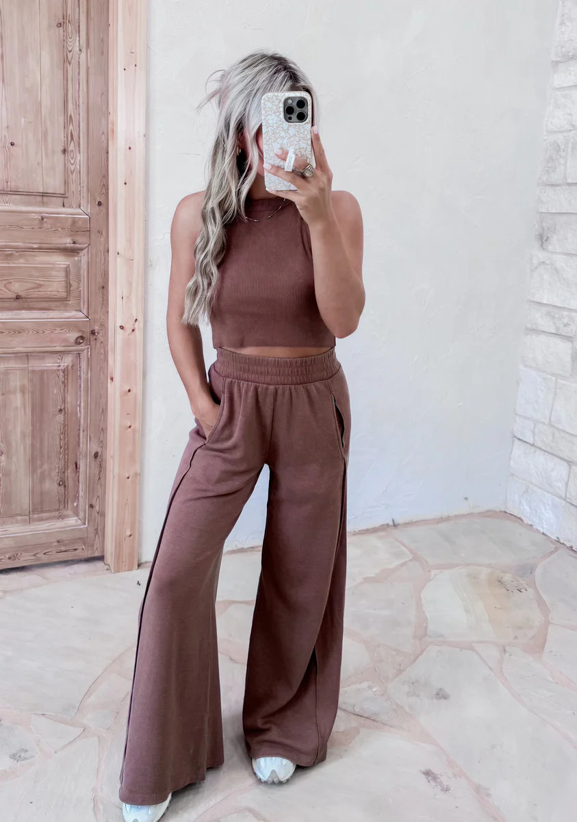 Popular Girl Coffee Pant Set | CK Squared Boutique