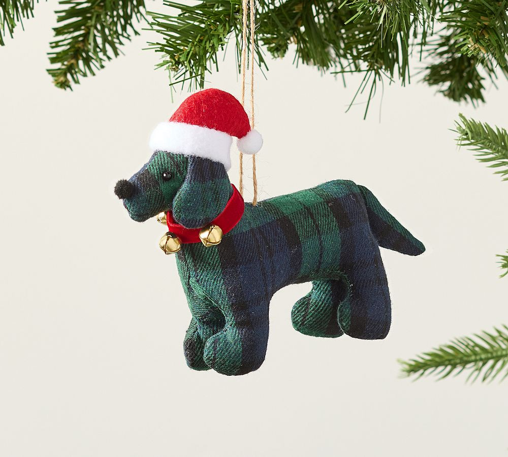 Plaid Dog Ornament | Pottery Barn (US)