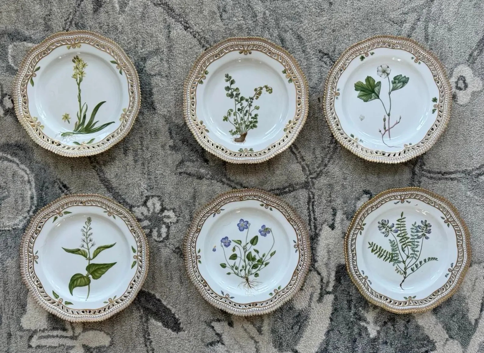 Royal Copenhagen Flora Danica 8.75" plate with openwork scalloped edge | Etsy (US)