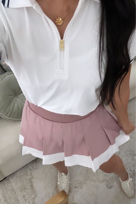 This polo is beautiful!! Love that I can pair it with a skirt, pants, or shorts! 🤍 

#invarley #gifted #varley #traveloutfit #tennis #polo #zipup #tops #womensoutfits #forher #comfy #athleisure 

#LTKFitness #LTKTravel #LTKActive