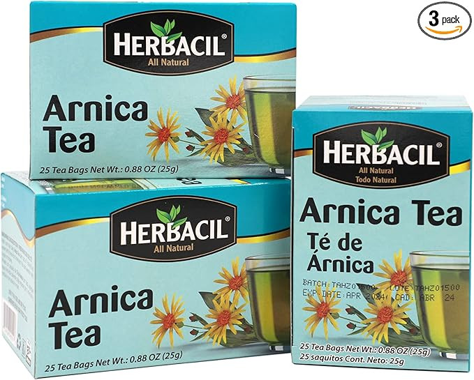 Herbacil Arnica Herbal Tea – Caffeine-Free Natural Remedy, 25 Tea Bags per Box, 3-Pack (75 Tota... | Amazon (US)
