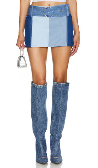 Tyla Mini Skirt in Blue Multi | Revolve Clothing (Global)