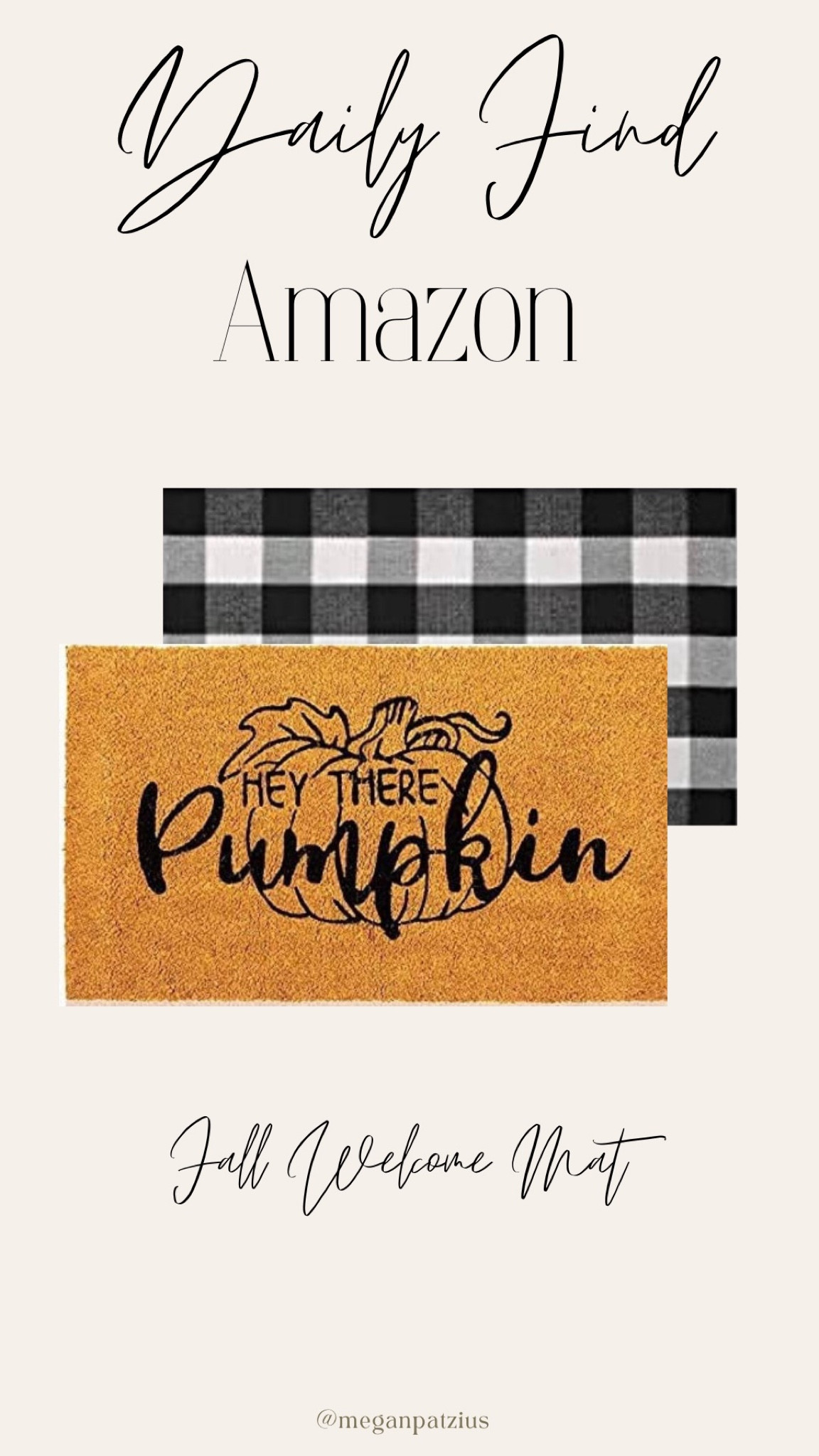 Amazon fall porch decor 🍂 this plaid scatter rug and pumpkin welcome mat make a perfect pair! 


#fallporch #amazondeals #amazonfinds #falldecor

#LTKsalealert #LTKSeasonal #LTKhome