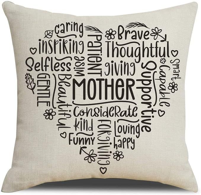 MFGNEH Mom Gifts,Gifts for Mom from Daughter Son,Mothers Day Birthday Gifts Throw Pillow Covers 1... | Amazon (US)