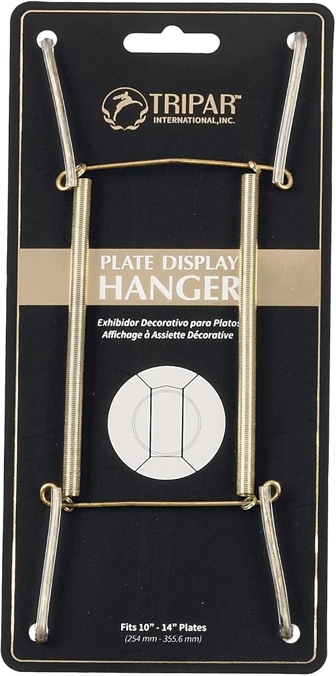 Tripar Wall Plate Hanger, Brass Wire (10-14 Inch) - Durable, Flexible Coils Conform to Most Plate... | Amazon (US)