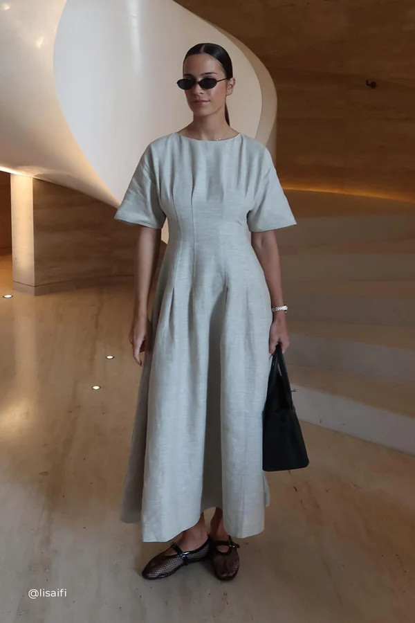 RAF NATURAL BOATNECK MIDI DRESS | DISSH