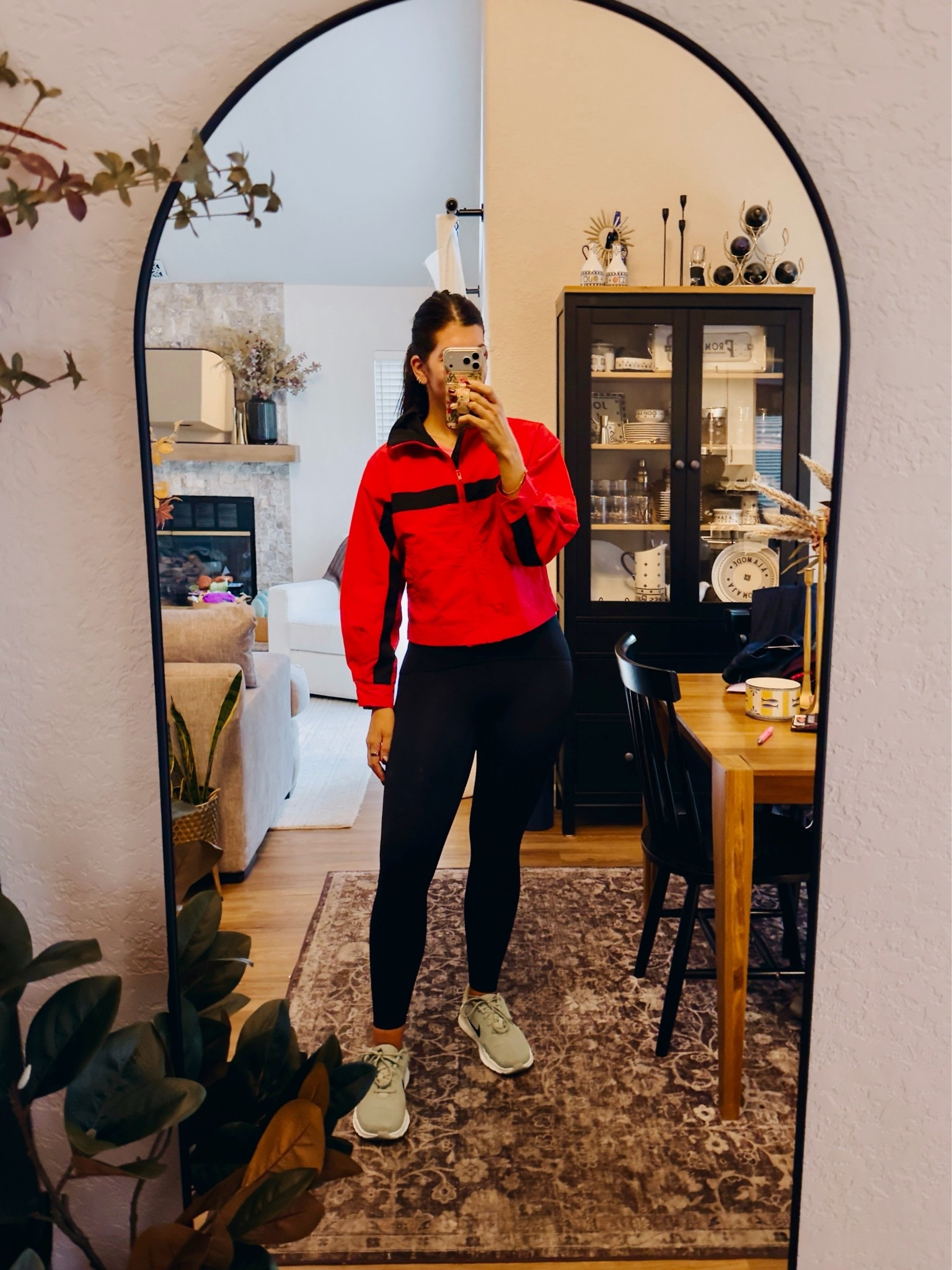 Morning weight lifting and walk 
Medium jacket 
Medium regular legging -code ltk20

#LTKTall #LTKMidsize #LTKSaleAlert